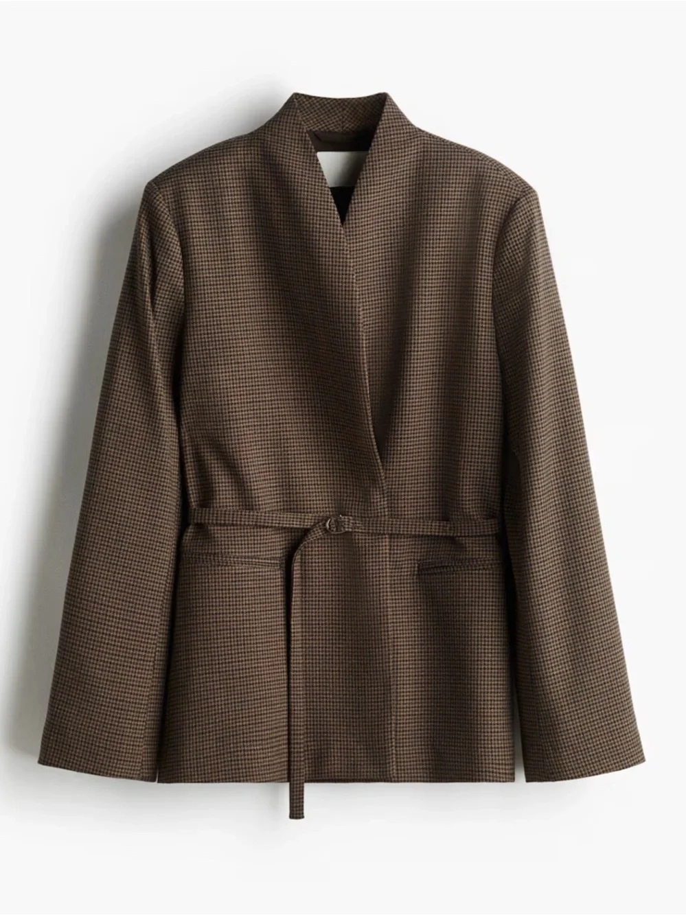 H&M Brown Belted Blazer Jacket - Picture 3 of 6